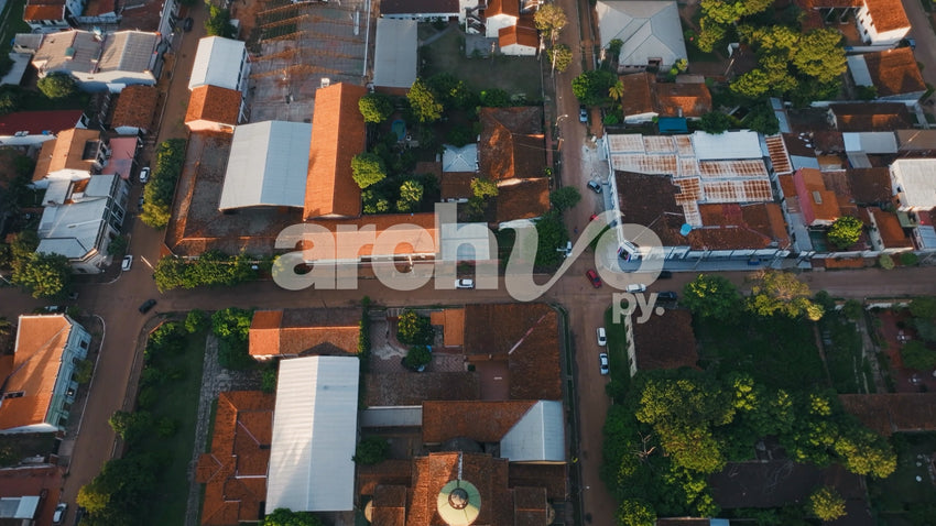 Vista aérea de calles y tejido urbano en Concepción